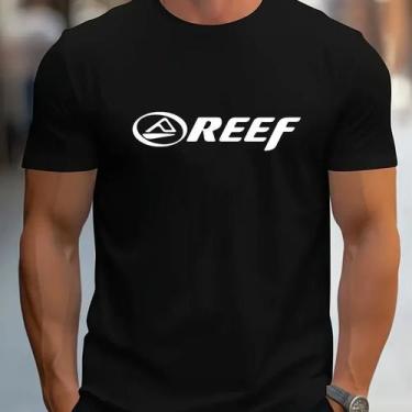 Imagem de Camiseta Masculina Reef Moda Estilo Casual 100% Algodao Premium, Preto