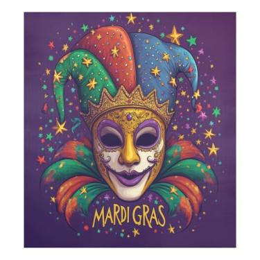 Imagem de Blueangle Máscara colorida de carnaval para lava-louças, capa frontal para lava-louças, adesivos de eletrodomésticos, adesivos de eletrodomésticos, 58 cm C x 66 cm, adesivo magnético decorativo (54)