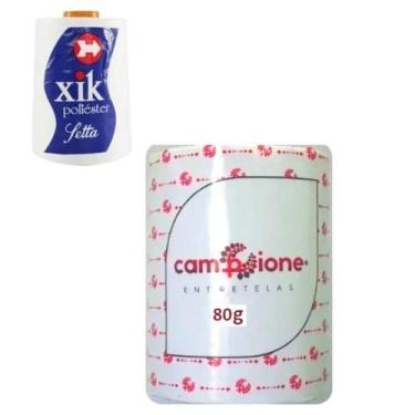 Imagem de Kit Entretela De Bordado 80g + Linha Da Bobina Setta 13716 M - Campion