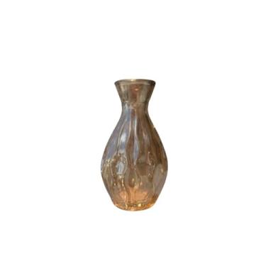 Imagem de Vaso De Vidro Ambar Tipo Murano P/Flor Decoração