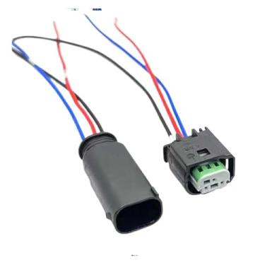 Imagem de SSXLSMYXGS 1/5/10/20 conjuntos de chicote de fios do sensor de estacionamento de 3 pinos 2-967642-1 1J0 972 483 A 8E0971934 cabo à prova d'água para carro SSXLSMYXGS(3p male female B,1 set)