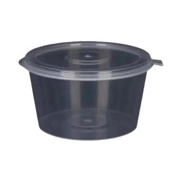 Imagem de 50 Unidades De Copos De Molho Descartáveis Com Tampas Articuladas, Rec