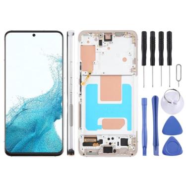 Imagem de Hiregolish Peças de reparo de tela, para Samsung Galaxy S22 5G SM-S901B digitalizador de tela LCD TFT de 6,9 polegadas, conjunto completo com moldura, não suporta identificação de impressão digital