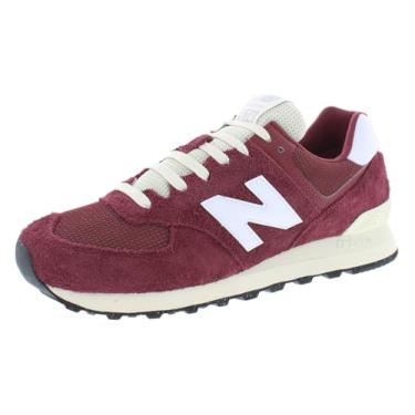 Imagem de New Balance Tênis universitário unissex adulto 574 V2 de camurça, Vermelho, 41/44 BR G