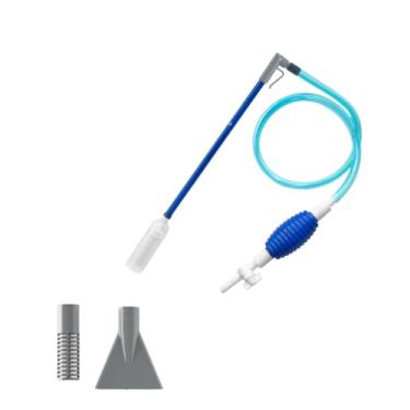 Imagem de IEUDNS Aspirador de aquário manual com bomba de sifão, versátil e com mangueira de 1,7 m. Ideal para limpeza de aquários e tanques de peixes.