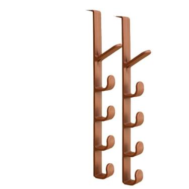 Imagem de Kit Cabide Suporte Para Porta Com 5 Ganchos Para Pendurar Da Porta/Bolsas/Chapéus/Acessórios