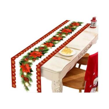 Imagem de Caminho De Mesa Xadrez Buffalo Para O Natal, Decoração De Mesa De Nata