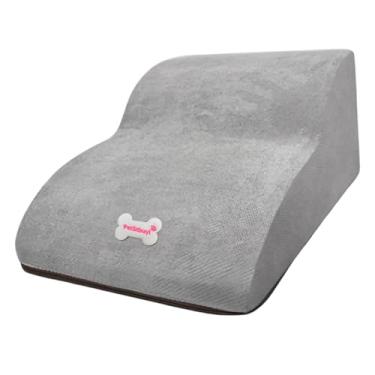 Imagem de FJMQHU Escada para Cães com 2 Degraus, Escada Multifuncional para Filhotes, Escada com Rampa para Cães E Animais de Estimação de Pequeno Porte, Cinza