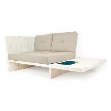 Imagem de Sofá 2 Lugares Londres Pinus Natural