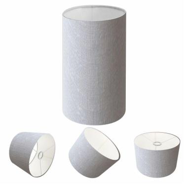 Imagem de Cúpula Abajur Cilíndrica Cp-7002 ø13x30cm Rustico Cinza