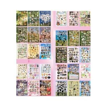 Imagem de Adesivos De Bobina Recortados De Batalha De Bichinhos Fofos 30pçs Para