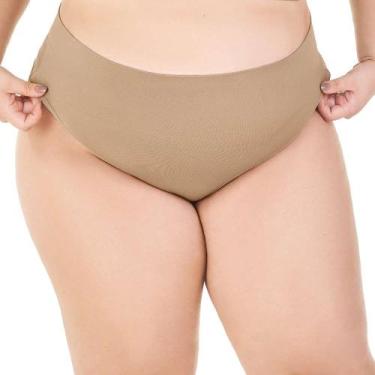 Imagem de Calcinha Fio Dental Plus sem Costura Bege Zee Rucci, G3
