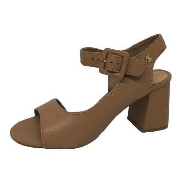 Imagem de Sandalia Feminina Salto Medio Bloco Elegante Couro Bottero