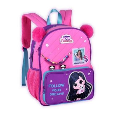 Imagem de Mochila de Costas Luluca Youtuber Infantil Meninas Escolar, Rosa