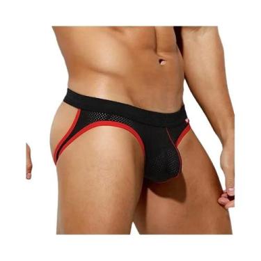 Imagem de Roupa Íntima Masculina Sexy Em Malha, Calcinhas Sissy Com Detalhes Em 