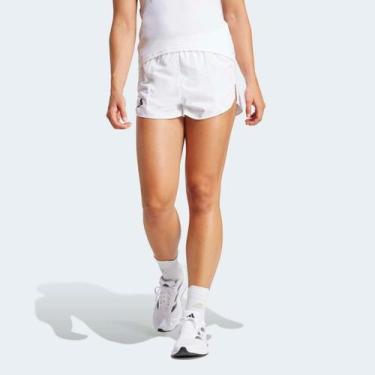 Imagem de Short Adidas Adizero Essencials Feminino, Branco, GG
