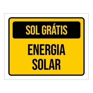 Imagem de Kit 3 Placas Sol Energia Solar 27X35 - Sinalizo