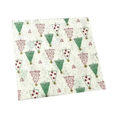 Imagem de Guardanapos De Papel Coloridos Com Estampa De Árvore De Natal, Dobrado