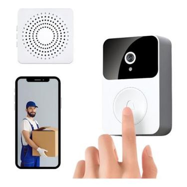 Imagem de Campainha Inteligente Com Câmera Sem Fio Para Casa Comércio Wifi Audio