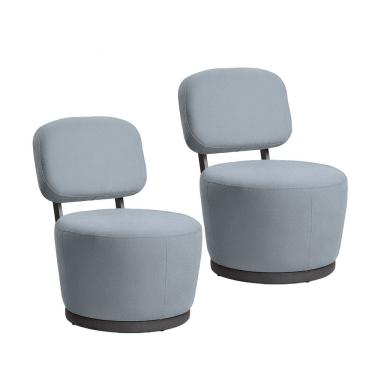 Imagem de Kit 2 Poltronas Bremen com Manta Acrilica Movellu Home