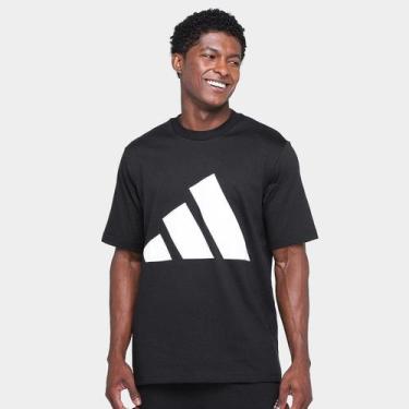 Imagem de Camiseta Adidas Big Logo Masculina, Preto, Branco, GG