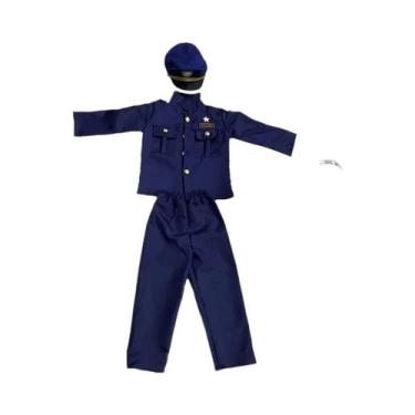 Imagem de Conjunto De Fantasia De Policial Infantil Com Acessórios, Uniforme De 