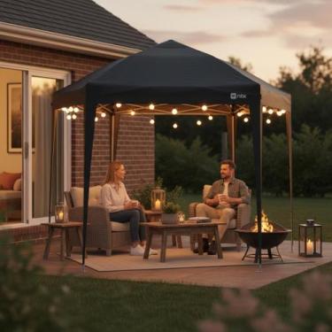 Imagem de Gazebo 2m x 2m Estrutura Metálica Dobrável Tenda Camping Evento com Pr