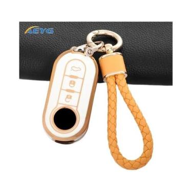 Imagem de Capa De Chave De Carro De Luxo Para Fiat 500, Ducato, Panda, 500L, Pun