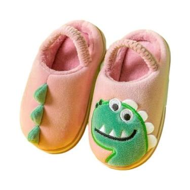 Imagem de Chinelos De Pelúcia De Dinossauro Para Meninos E Meninas, Inverno, Sol