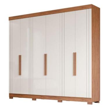 Imagem de Guarda Roupa Maite 6 Portas 6 Gavetas com Pés MDF - Panan, Cinamomo Of