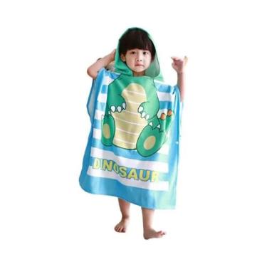 Imagem de Toalha De Banho Com Capuz Para Crianças, Robe De Praia Para Bebês - NO