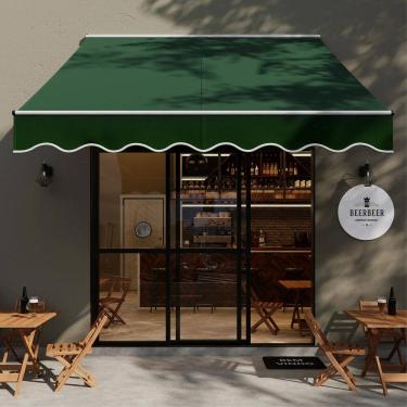 Imagem de Toldo Retratil Manual 295x250cm Verde Aluminio - Deluxe