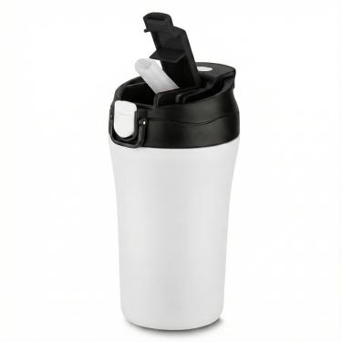Imagem de Copo Térmico Com Tampa Fosco De 500ml Inox Branco