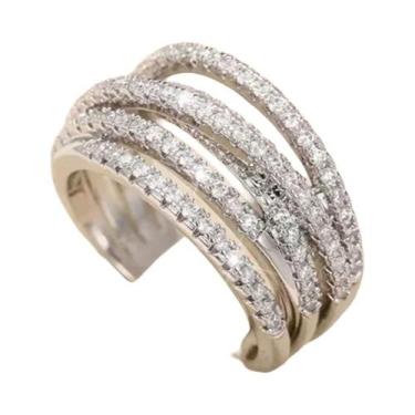 Imagem de Anel Retro De Zircônia Em Prata Esterlina 925 Para Mulheres, Joias De 