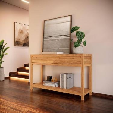 Imagem de Aparador Nature com 2 Gavetas Rústico Claro Madeira Pinus