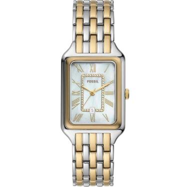 Imagem de Relógio Fossil Feminino Ref: Es5305/1kn Clássico Retangular Bicolor