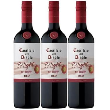 Imagem de Vinho Tinto Casillero Del Diablo Belight Red 750ml Kit Com 3