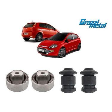 Imagem de Kit 4 Bucha Bandeja Dianteira Fiat Punto 2008 2009 2010 2011 - Grazzim