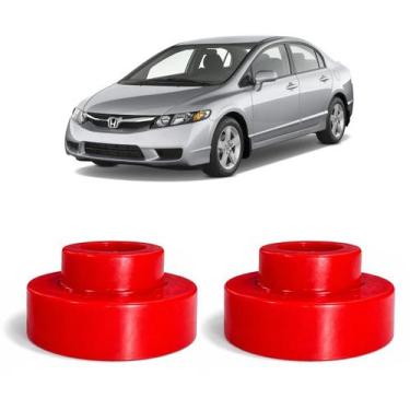 Imagem de Par Calço Elevação Traseira 4cm PU New Civic 2007 a 2011 - Borfix