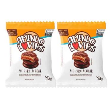 Imagem de Kit 2 Unid Alfajor Pie Zero Açúcar 50G - Amendo lovers