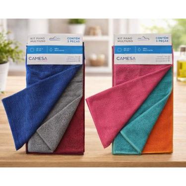 Imagem de Kit 6 Panos Microfibra Camesa 30x30cm Multiuso Ultra Absorvente - GGN 