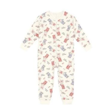 Imagem de Pijama macação infantil unissex em moletom Brandili-Unissex