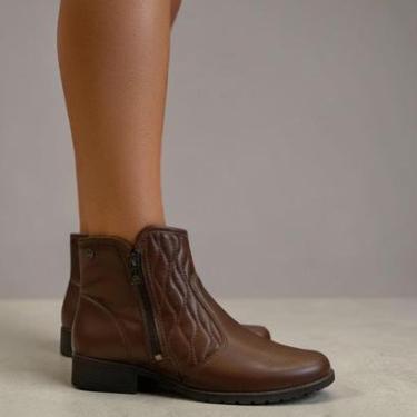 Imagem de Bota Feminina Cano Curto Calce Fácil com Zíper Dakota D2184-Feminino