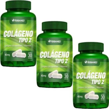 Imagem de Kit 3X Colageno Tipo 2 - 30 Cáspulas - Herbamed
