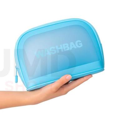 Imagem de Necessaire Transparente Maquiagem Viagem PVC Zíper Durável Compacta Un