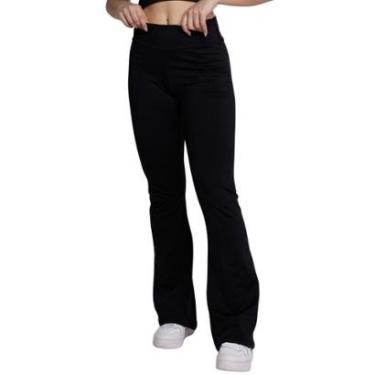 Imagem de Calça Legging Suplex Flare Bella Fiore Boca de Sino Bailarina Cintura Cós Alto Moda Fit...