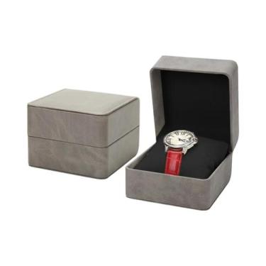 Imagem de Caixa De Relógio De Luxo Para Homens Em Couro Com Tampa Flip Top, Orga