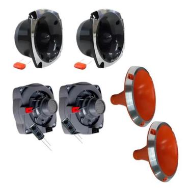 Imagem de Kit corneteira 2x2 unlike 500 completo corneta aluminio cor:laranja, L