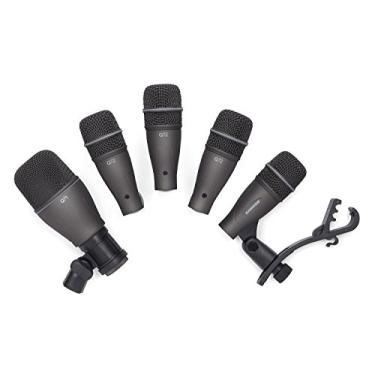 Imagem de Kit De Microfones Para Bateria com 5 peças, 1xQ71, 4xQ72, com adaptadores giratórios e clamps, bolsa de transporte rígida DK705 Samson