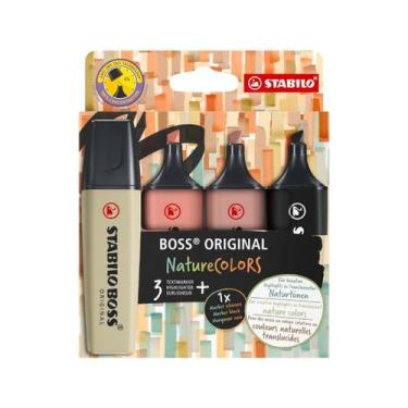Imagem de Marca Texto Stabilo Boss Original NatureColors com 4 Unidades Cores Su